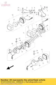 yamaha 5YXH33400100 rr flasher lumière assy 2 - La partie au fond