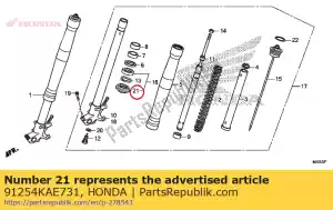 Honda 91254KAE731 seal, dust - Bottom side