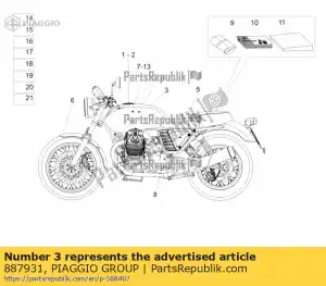 Piaggio Group 887931 targhetta 