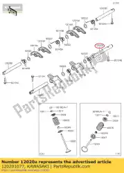 Qui puoi ordinare albero bilanciere, presa, r da Kawasaki , con numero parte 120201077: