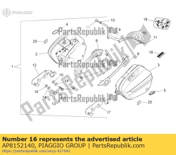 Aprilia AP8152140, Afschuifklinknagel m6x17, OEM: Aprilia AP8152140