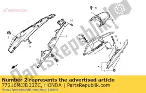 Honda 77216MJJD30ZC maska, l. siedzenie * nha66p * - Dół