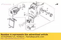 33703MAN710, Honda, Podstawa komp., tylne ?wiat?o honda nx 650 1996 1997 1998 1999, Nowy