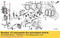 Here you can order the no description available at the moment from Honda, with part number 39160MCAS41: