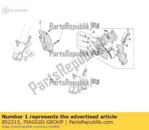 Piaggio Group 852215 lh front brake caliper. gold p432 - Bottom side