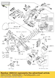 Here you can order the wire-lead,battery(+) from Kawasaki, with part number 260110256: