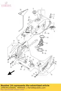 yamaha 24PE44100000 conjunto do filtro de ar. - Lado inferior