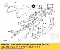 52532313887, BMW, linker rubberen dop bmw  1100 1150 1995 1996 1997 1998 1999 2000 2001 2002 2003 2004 2005 2006, Nieuw