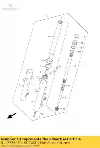 suzuki 5117736030 primavera, garfo reb - Lado inferior