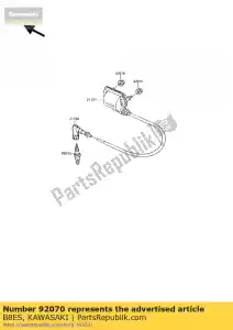 kawasaki B8ES vela de ignição ngk b8es kawasaki - Lado inferior