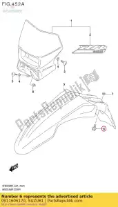 suzuki 0911606170 parafuso - Lado inferior