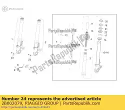 Here you can order the rh plunger.complete from Piaggio Group, with part number 2B002079: