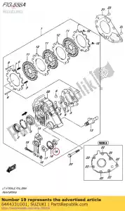 suzuki 6444331G01 sello, freno rr c - Lado inferior