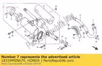 18329MEN670, Honda, bande fr, silencieux b honda crf  x r crf450r 450 , Nouveau