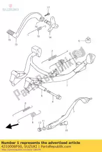 Suzuki 4210008F00 staan, midden - Onderkant