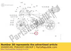 Aqui você pode pedir o painel lateral esquerdo decalque da banda esquerda em Piaggio Group , com o número da peça 2H000149: