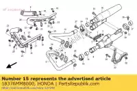 18376MM8000, Honda, bande, ex. couvercle de tuyau honda vt 1100 1988 1994 1995 2000, Nouveau