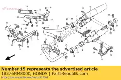 Aquí puede pedir banda, ex. Cubierta de tubería de Honda , con el número de pieza 18376MM8000: