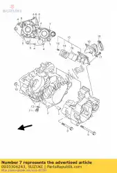 Tutaj możesz zamówić ? Ruba, skrzynia korbowa od Suzuki , z numerem części 0910306243: