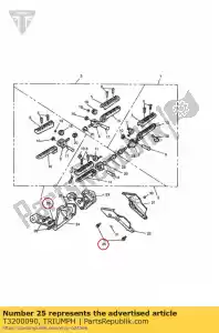 triumph T3200090 bolt rhhf m8 x 30 slv enc - Dół