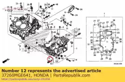 Here you can order the sensor, oil pressure from Honda, with part number 37260MGE641: