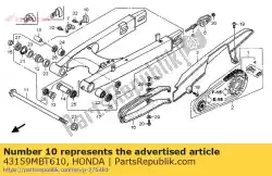 Qui puoi ordinare guida, rr. Tubo del freno da Honda , con numero parte 43159MBT610: