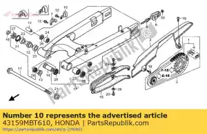 honda 43159MBT610 guida, rr. tubo del freno - Il fondo