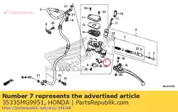 schakelaar, koppeling cruise (toyo) van Honda, met onderdeel nummer 35335MG9951, bestel je hier online:
