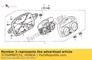 Honda 37200MBTC51 meter, snelheid en toerental - Onderkant