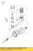 T1120515, Triumph, jeu de segments de piston triumph daytona 675 from vin 381275 daytona 675 up to vin 381274 daytona 675 vin 381275 to vin 564947 street triple street triple r street triple r to vin 560476 street triple to vin 560476 675 2006 2007 2008 2009 2010 2011 2012, Nouveau