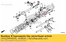 Here you can order the collar, shifter from Honda, with part number 24322MM4000: