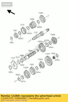 132601425, Kawasaki, engrenage, entrée supérieure, 23t kawasaki kdx  h kdx200 200 , Nouveau