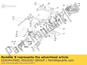 Piaggio Group GU03443960 support de repose-pieds gauche - La partie au fond