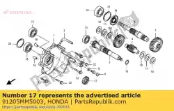 Qui puoi ordinare paraolio, 40x55x7 (arai) da Honda , con numero parte 91205MM5003: