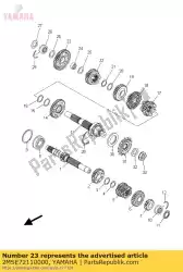 Ici, vous pouvez commander le engrenage, 1ère roue auprès de Yamaha , avec le numéro de pièce 2MSE72110000: