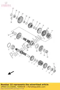 yamaha 2MSE72110000 engrenage, 1ère roue - La partie au fond