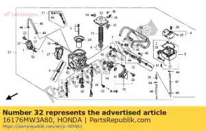 honda 16176MW3A80 pantalla, filtro de combustible - Lado inferior