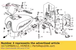 Ici, vous pouvez commander le pompe à essence assy auprès de Honda , avec le numéro de pièce 16710MBA612: