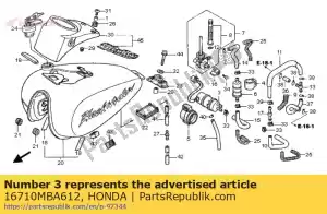 Honda 16710MBA612 brandstofpomp assy - Onderkant