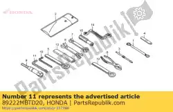Qui puoi ordinare chiave esagonale, 6mm da Honda , con numero parte 89222MBTD20: