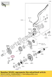 Aquí puede pedir tornillo, 6x16 zr1100-c4 de Kawasaki , con el número de pieza 921511652: