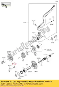 kawasaki 921511652 bout, 6x16 zr1100-c4 - Onderkant