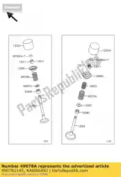 Here you can order the spring-engine valve,i from Kawasaki, with part number 490781145: