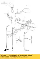 5650022D11, Suzuki, specchio assy, ??rh suzuki rgv  tl r s rgv250 tl1000s tl1000r 250 1000 , Nuovo