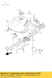 Aquí puede pedir emblema, tanque de combustible de Suzuki , con el número de pieza 6811112C300JW:
