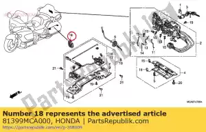 honda 81399MCA000 gommino, asta di cattura - Il fondo