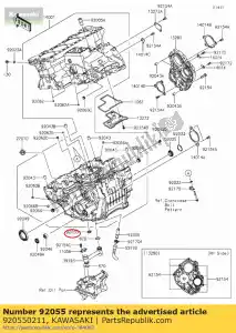 kawasaki 920550211 anillo-o zx1000jbf - Lado inferior