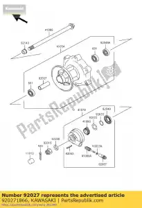 Kawasaki 920271866 collar,l=70 - Bottom side