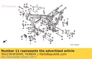 Honda 50223KW3000 plaque, fr eng accrocher - La partie au fond