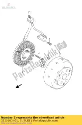 Ici, vous pouvez commander le stator assy auprès de Suzuki , avec le numéro de pièce 3210103H01: